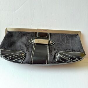 Calvin Klein Black and Silver Clutch